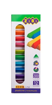 Пластилин ZiBi Kids Line 12 цветов 300 г (ZB.6227)