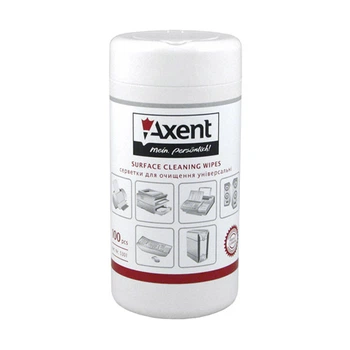 Влажные салфетки для оргтехники Axent 100 шт. (5301-A)