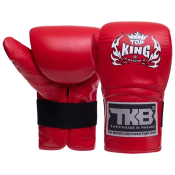 Рукавички шкіряні на гумці розмір S TOP KING Pro червоний TKBMP-CT