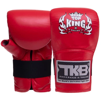Снарядні рукавички шкіряні розмір S TOP KING Pro червоний TKBMP-OT