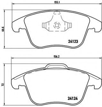 Колодки тормозные дисковые Brembo (P24076)