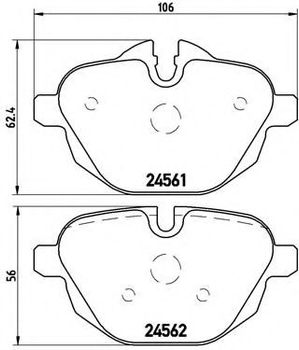 Колодки тормозные дисковые Brembo (P06064)