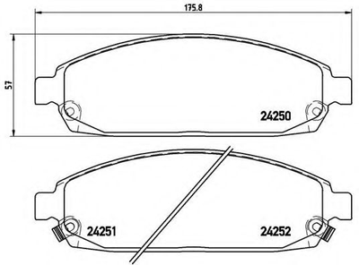 Колодки гальмівні дискові Brembo (P37010)