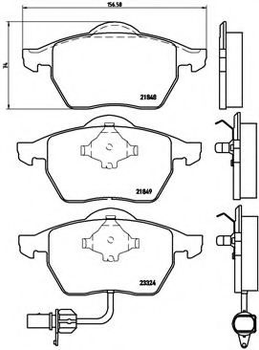 Колодки гальмівні дискові Brembo (P85060)