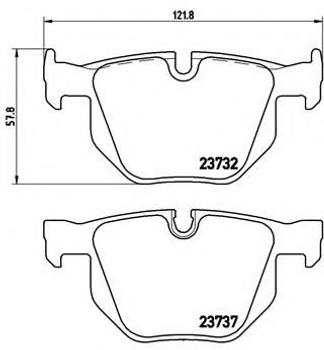 Колодки гальмівні дискові Brembo (P06033)