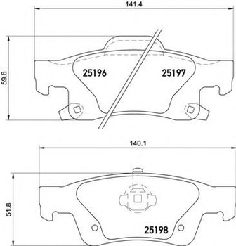 Колодки гальмівні дискові Brembo (P37016)