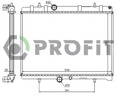 Радіатор охолоджування Profit (PR0522A1)