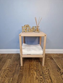 Стелаж, етажерка на 2 полички із натурального дерева WoodDecor без покриття