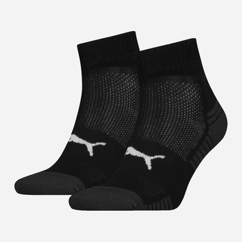 Набір жіночих шкарпеток коротких Puma Sport Cushioned Quarter 93546802 39-42 2 пари Чорний (8720245242349)