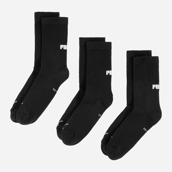 Набор женских носков высоких хлопковых Puma Unisex New Generation Cushioned Cre 93837202 35-38 3 пары Черный (8720245566971)