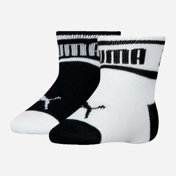 Набор детских носков хлопковых 2 пары Puma Baby Wording Sock 93837801 19-22 р Белый/Черный (8720245567909)