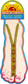 Пляжные сандалии на резинке с бисером Beachcomber Barefoot Sandals (желто-оранжевые)