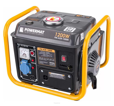 Генератор бензиновий однофазний Powermat 1200 Вт 2HP 230V
