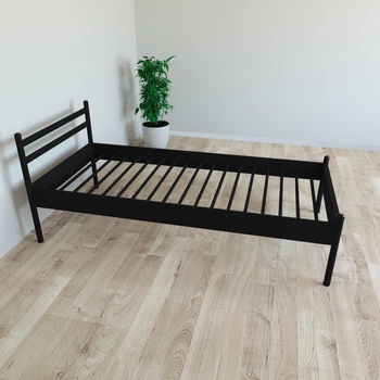 Кровать Tobi Sho COMFORT-1 односпальная металлическая 200X80 Черный
