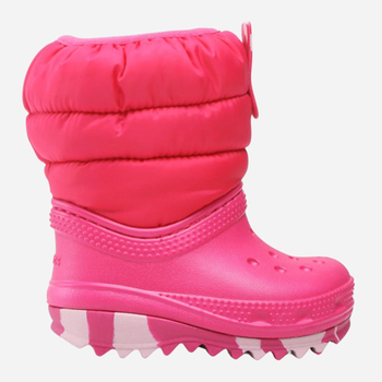 Дитячі зимові чоботи-дутики для дівчинки Crocs Classic Neo Puff Boot K 207684 33-34 Рожеві (191448883604)