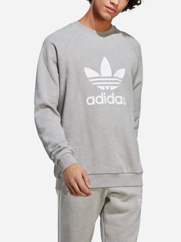 Bluza bez kaptura męska adidas Classics Trefoil Crew Sweatshirt IA4857 L Szara (4066745743769)