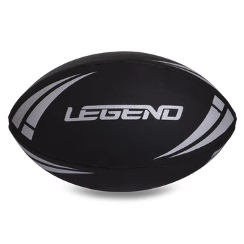 Мяч для регби LEGEND (PVC, р-р, №3, черный-белый) (R-3293)