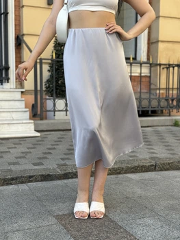 Fashions • Юбка женская Silk Fashions 46-48 серый (2126-фг)