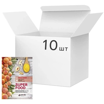 Набор тканевых масок с персиком Eyenlip Super Food Peach Mask, 23 мл*10шт (8809555251645)