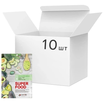 Набор тканевых масок для лица с авокадо Eyenlip Super Food Avocado Mask, 23 мл*10шт (8809555251447)