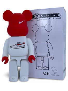 Статуетка Bearbrick x Nike Air Force 1 Red 400% 28 см Medicom Toy Phil Knight