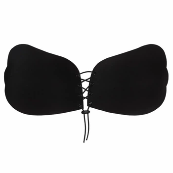 Бюстгальтер Lesko Fly Bra XT-003 Рush Черный D Up Бабочка невидимый