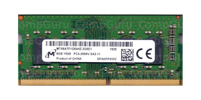 Оперативна пам'ять для ноутбука Micron DDR4 8GB 2666MHz SO-DIMM 1Rx8 PC4-2666V (MTA8ATF1G64HZ-2G6Е1)