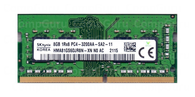 Оперативна пам'ять для ноутбука Hynix DDR4 8GB 3200MHz SO-DIMM 1Rx8 PC4-3200AA (HMA81GS6DJR8N-ХN)