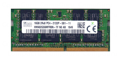 Оперативная память для ноутбука Hynix DDR4 16GB 2133MHz SO-DIMM 2Rx8 PC4-2133P (HMA82GS6MFR8N-ТF)