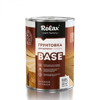 Грунт алкидный для дерева Rolax Base бесцветный 0,8 кг