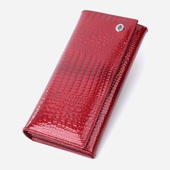 Кошелек женский кожаный для карточек ST Leather Accessories 22717 Красный
