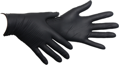 Перчатки смотровые нитриловые текстурированные, нестерильные Medicom SafeTouch Premium Black неопудренные 5 г черные 50 пар № XS (1187H-A)