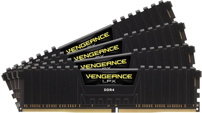 Оперативная память Corsair DDR4-2400 65536MB PC4-19200 (Kit of 4x16384) Vengeance LPX Black (CMK64GX4M4A2400C14)