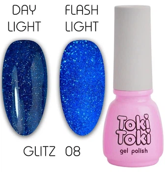 Гель-лак Toki Toki Glitz GZ08, 5 мл, синий