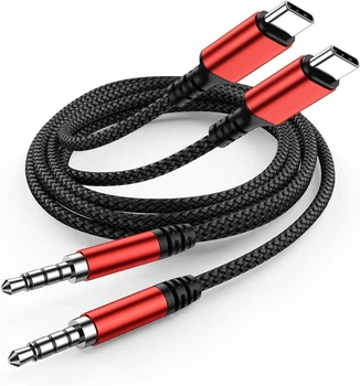 Адаптер Highwings USB Type C to 3.5мм 1м красный