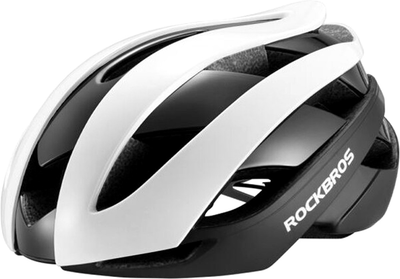 Kask rowerowy Rockbros biało-czarny M (7016802869229)