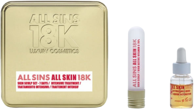 Zestaw do pielęgnacji twarzy All Sins 18k Sculp 7 Days Intensive Treatment Skoncentrowane kapsułki aktywnej witaminy C 79% 7 mg + Aktywator na bazie witamin A C i E 5 ml (8437015018263)