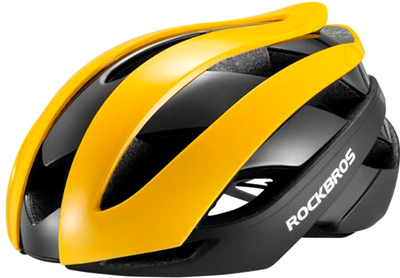 Kask rowerowy Rockbros żółto-czarny L (7016802869236)