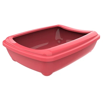 Туалет із бортиком для котів Moderna Arist-O-Tray, 50 см х 38 см х 14 см, кораловий