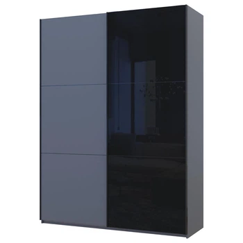 Шкаф купе Doros G-Caiser Антрацит/Черный 1 ДСП / 1 стекло / 3 части 180х60х240 (42005870)