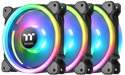 Zestaw wentylatorów Thermaltake Riing Trio 12 RGB Radiator Fan TT Premium Edition Black (4711246873506)