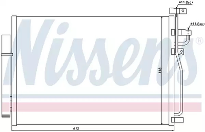 Радиатор, конденсор кондиционера CHEVROLET CAPTIVA, OPEL ANTARA, NISSENS (940010)