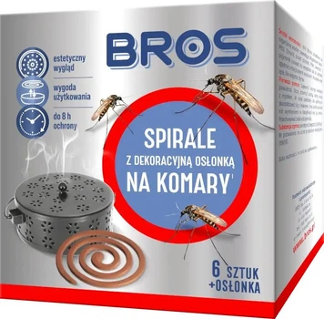 Спирали от комаров Bros 6 шт. с декоративной оболочкой
