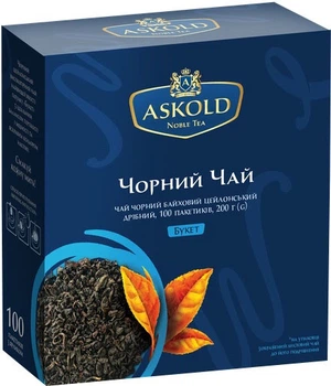 Чай черный байховый цейлонский Аскольд Букет 100 пакетиков