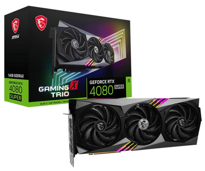 Відеокарта MSI RTX 4080 SUPER 16G GAMINING X TRIO (RTX 4080 SUPER 16G GAMINING X TRIO) (GDDR6X, 256 bit, PCI-E 4.0)