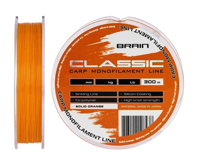 Лісочка тонуча з силіконовим покриттям Brain Classic Carp Line 300м 0,35мм