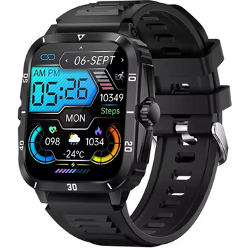Мужские Смарт Часы HypeOn KT71 Black /Bluetooth/Звонки/Влагозащита/Пульсометр