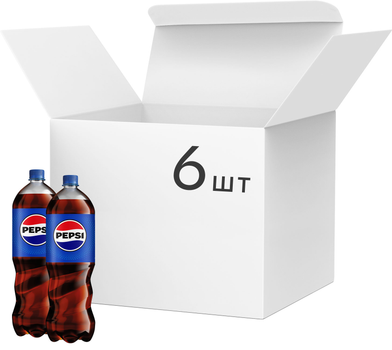 Упаковка сильногазованою напою Pepsi Cola 1.75 л х 6 пляшок (4823063126335)