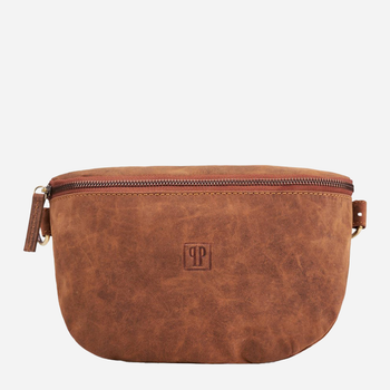 Torebka crossbody	damska ze skóry naturalnej Paolo Peruzzi T-36-LB Jasnobrązowa (5904365074681)