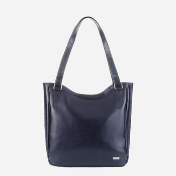 Torebka shopper damska ze skóry naturalnej Paolo Peruzzi Z-09-NAVY Ciemnoniebieska (5903754432002)